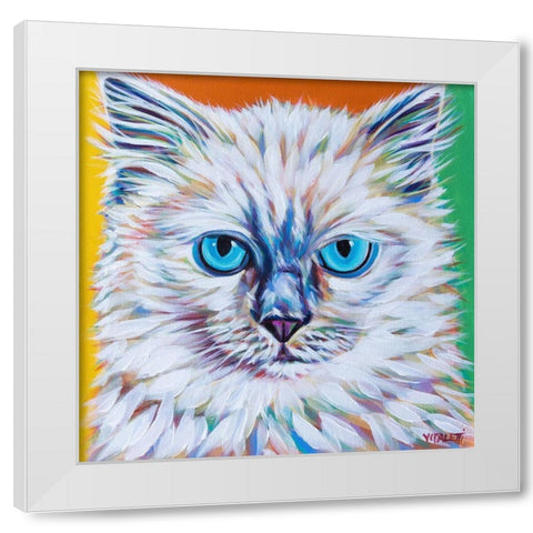 Classy Cat II White Modern Wood Framed Art Print by Vitaletti, Carolee