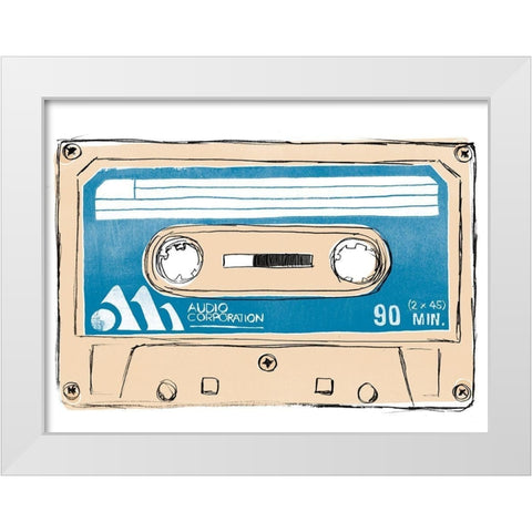 Mix Tape III White Modern Wood Framed Art Print by Vess, June Erica