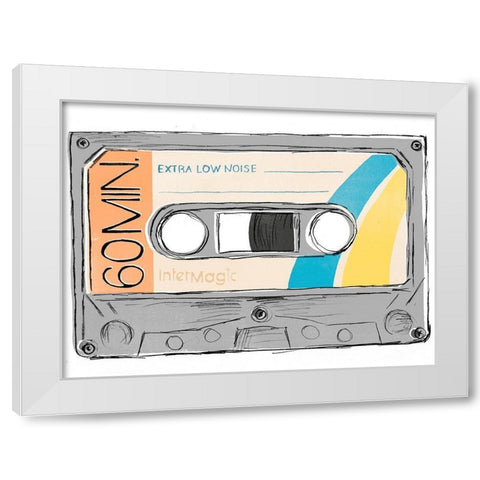 Mix Tape IV White Modern Wood Framed Art Print by Vess, June Erica