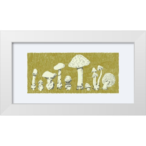 Forest Fungi II White Modern Wood Framed Art Print by Green, Jacob