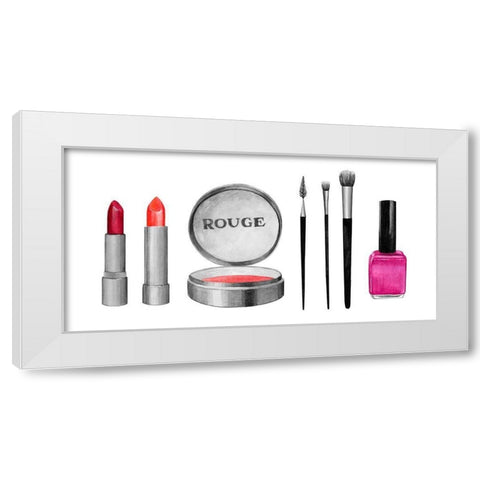 Makeup Swatches I White Modern Wood Framed Art Print by Popp, Grace