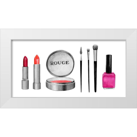 Makeup Swatches I White Modern Wood Framed Art Print by Popp, Grace