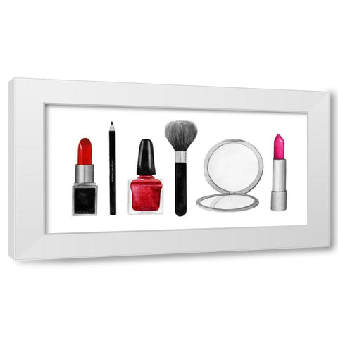 Makeup Swatches II White Modern Wood Framed Art Print by Popp, Grace