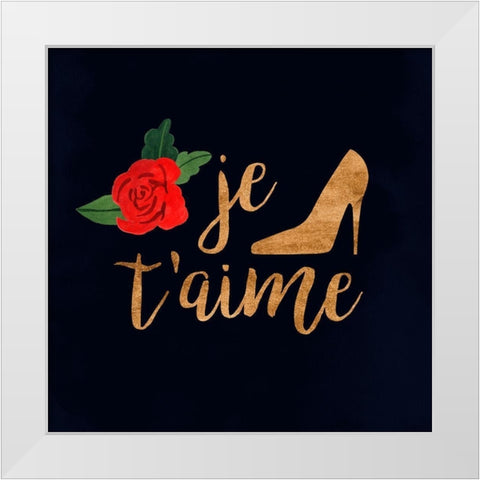 Oui Oui Glam I White Modern Wood Framed Art Print by Borges, Victoria