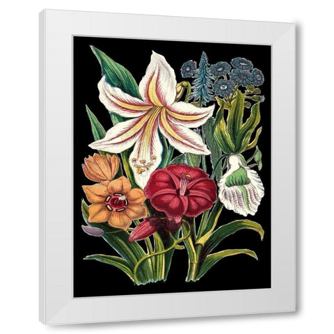 Garden Gathering V White Modern Wood Framed Art Print by Unknown