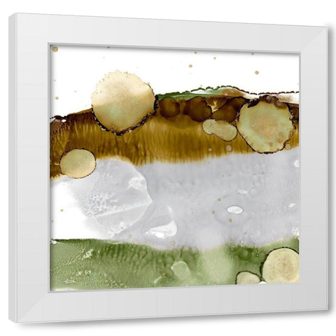 Gold Deposit IV White Modern Wood Framed Art Print by Harper, Ethan