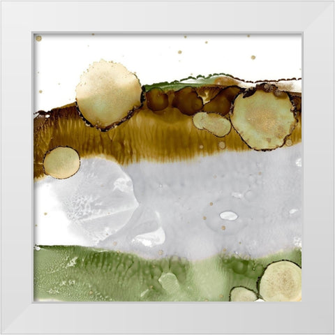 Gold Deposit IV White Modern Wood Framed Art Print by Harper, Ethan