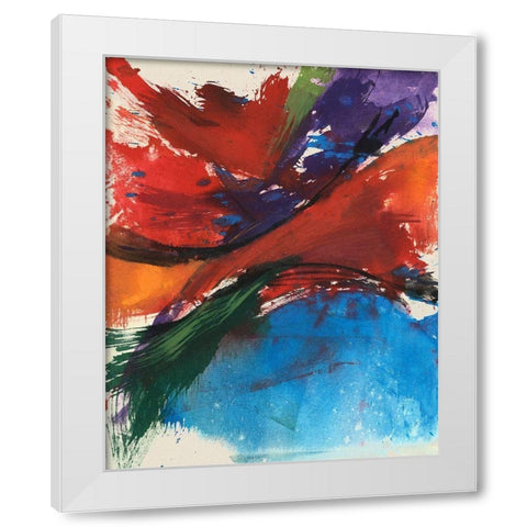 Primary Splash II White Modern Wood Framed Art Print by Goldberger, Jennifer