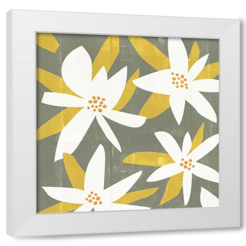 White Petals I White Modern Wood Framed Art Print by Wang, Melissa