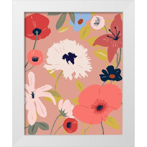 Merry Mallow II White Modern Wood Framed Art Print by Warren, Annie