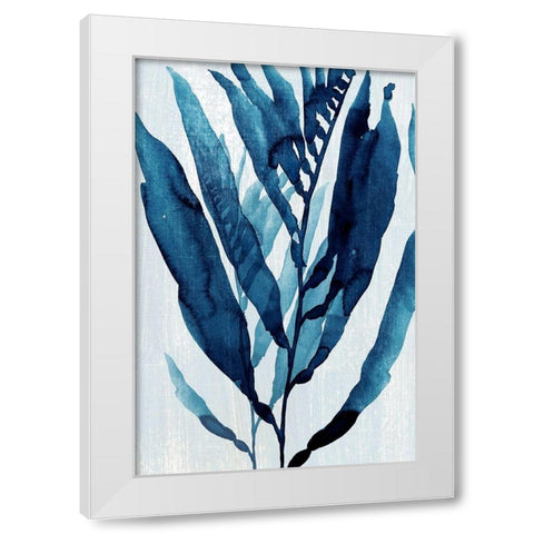 Blue Drift I White Modern Wood Framed Art Print by Warren, Annie