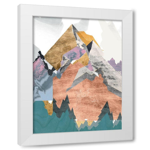Metallic Range I White Modern Wood Framed Art Print by Goldberger, Jennifer