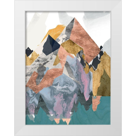 Metallic Range II White Modern Wood Framed Art Print by Goldberger, Jennifer