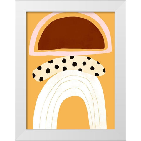 Banana Split I White Modern Wood Framed Art Print by Borges, Victoria