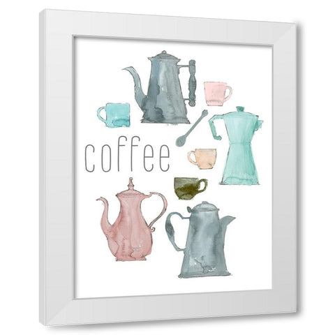 Morning Ritual I White Modern Wood Framed Art Print by Green, Jacob