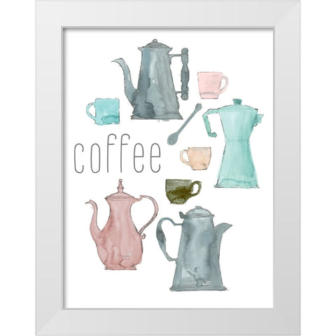 Morning Ritual I White Modern Wood Framed Art Print by Green, Jacob