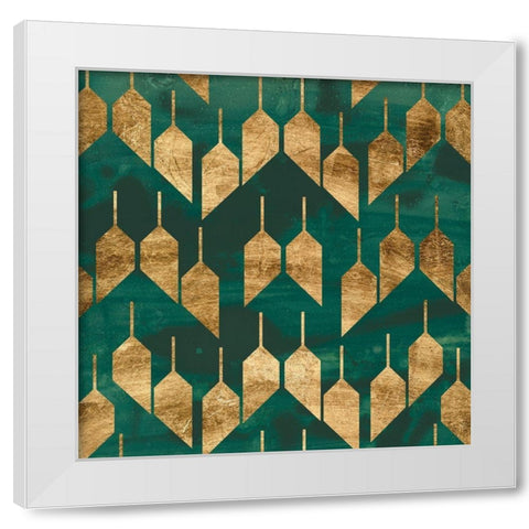 Tile Tableau II White Modern Wood Framed Art Print by Vess, June Erica