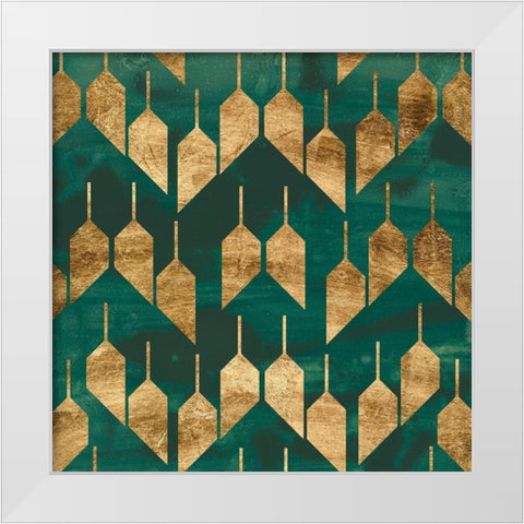 Tile Tableau II White Modern Wood Framed Art Print by Vess, June Erica