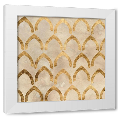 Tile Tableau III White Modern Wood Framed Art Print by Vess, June Erica