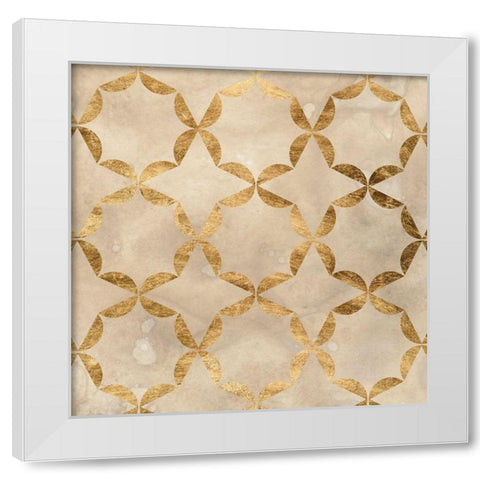 Tile Tableau V White Modern Wood Framed Art Print by Vess, June Erica