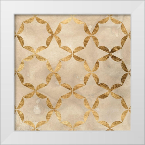 Tile Tableau V White Modern Wood Framed Art Print by Vess, June Erica