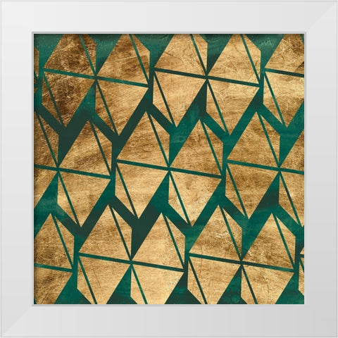 Tile Tableau VI White Modern Wood Framed Art Print by Vess, June Erica