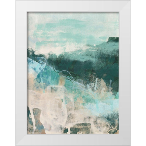 Emerald Vista I White Modern Wood Framed Art Print by Vess, June Erica