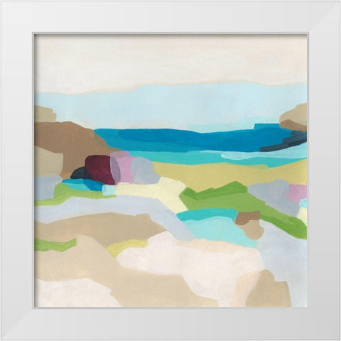 Pebble Valley I White Modern Wood Framed Art Print by Vess, June Erica
