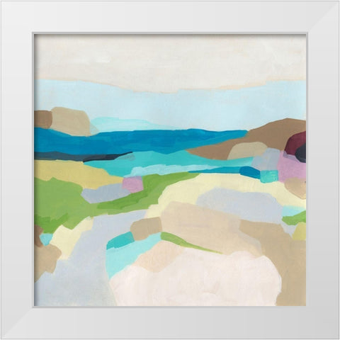 Pebble Valley II White Modern Wood Framed Art Print by Vess, June Erica