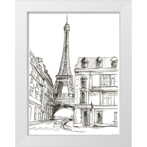 Pen and Ink Travel Studies I White Modern Wood Framed Art Print by Harper, Ethan