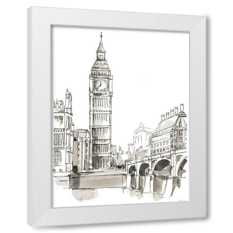 Pen and Ink Travel Studies II White Modern Wood Framed Art Print by Harper, Ethan