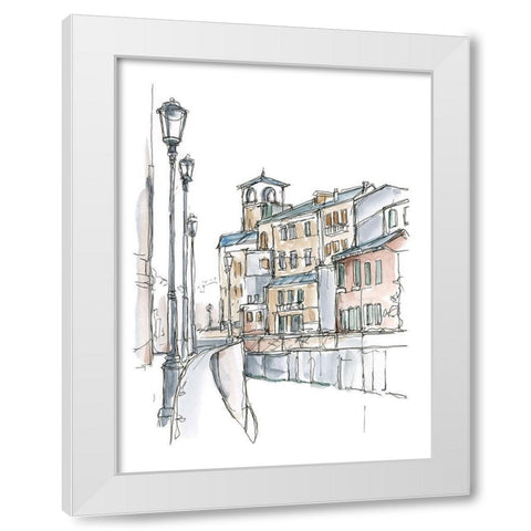Watercolor Travel Sketchbook II White Modern Wood Framed Art Print by Harper, Ethan