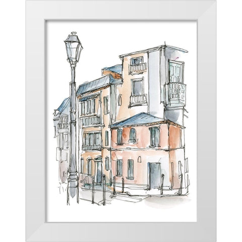 Watercolor Travel Sketchbook III White Modern Wood Framed Art Print by Harper, Ethan