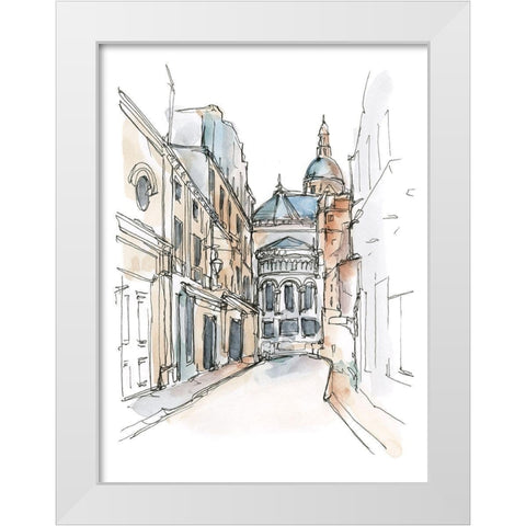 Watercolor Travel Sketchbook IV White Modern Wood Framed Art Print by Harper, Ethan