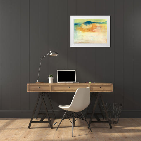 Becoming Calm I White Modern Wood Framed Art Print by Combs, Joyce