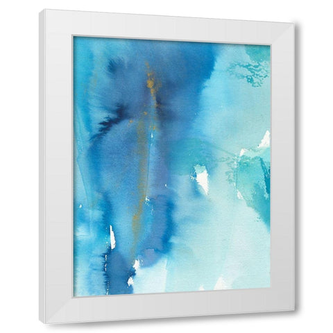 Skyfall III White Modern Wood Framed Art Print by Combs, Joyce