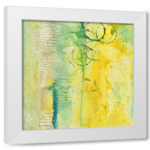 Oriental Figures III White Modern Wood Framed Art Print by Combs, Joyce