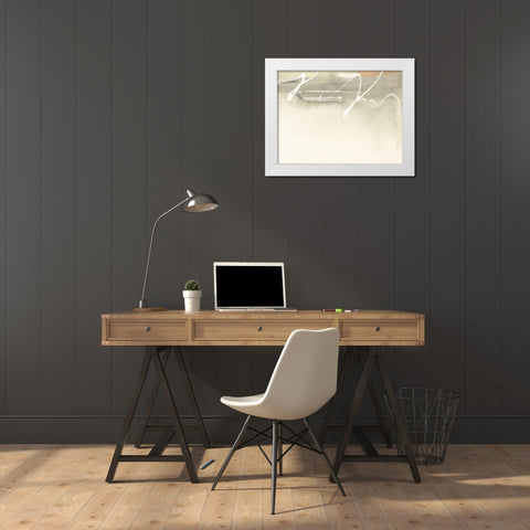 High Notes II White Modern Wood Framed Art Print by Combs, Joyce
