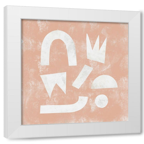 Pink Ratio I White Modern Wood Framed Art Print by Scarvey, Emma