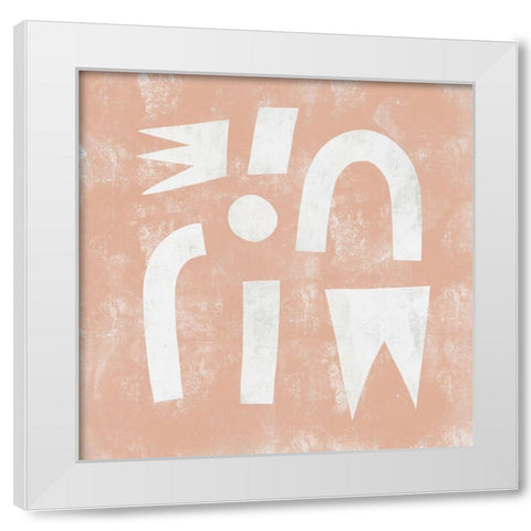 Pink Ratio II White Modern Wood Framed Art Print by Scarvey, Emma