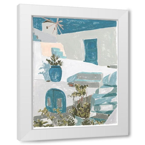 La Isla I White Modern Wood Framed Art Print by Wang, Melissa