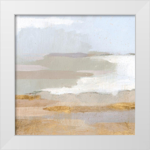 Abstract Coastland II White Modern Wood Framed Art Print by Borges, Victoria