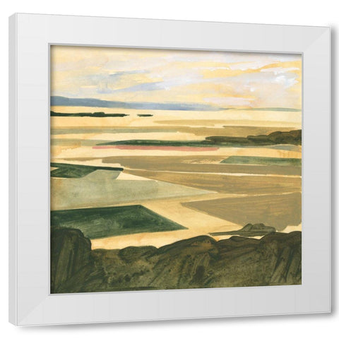 Golden Farmland I White Modern Wood Framed Art Print by Borges, Victoria