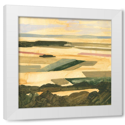 Golden Farmland II White Modern Wood Framed Art Print by Borges, Victoria
