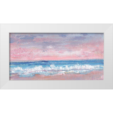 Coastal Pink Horizon I White Modern Wood Framed Art Print by OToole, Tim