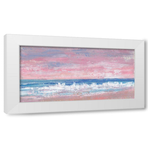 Coastal Pink Horizon II White Modern Wood Framed Art Print by OToole, Tim