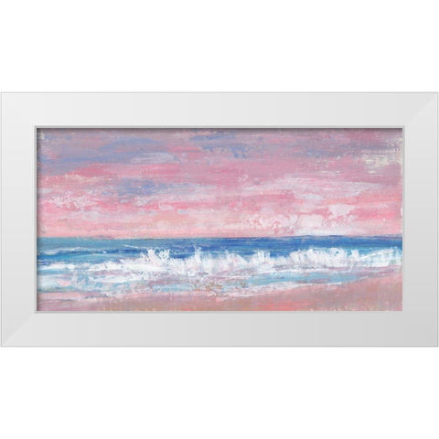 Coastal Pink Horizon II White Modern Wood Framed Art Print by OToole, Tim