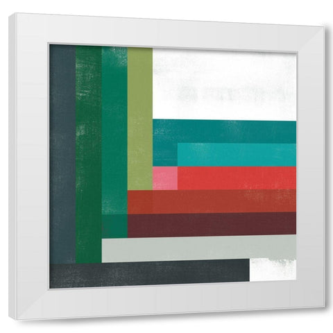 Rainbow Prism I White Modern Wood Framed Art Print by Vess, June Erica