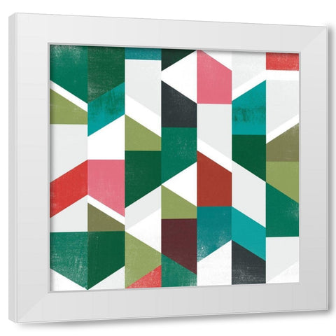Rainbow Prism II White Modern Wood Framed Art Print by Vess, June Erica