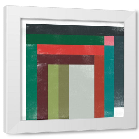 Rainbow Prism IV White Modern Wood Framed Art Print by Vess, June Erica